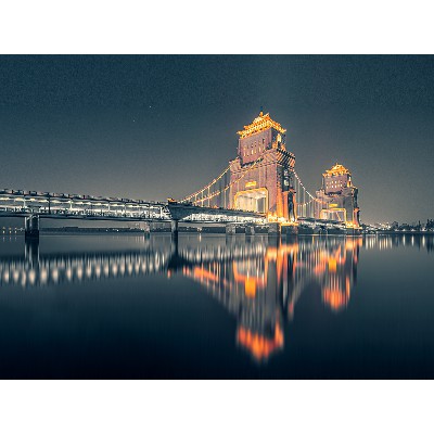 揚(yáng)州萬(wàn)福大橋燈光